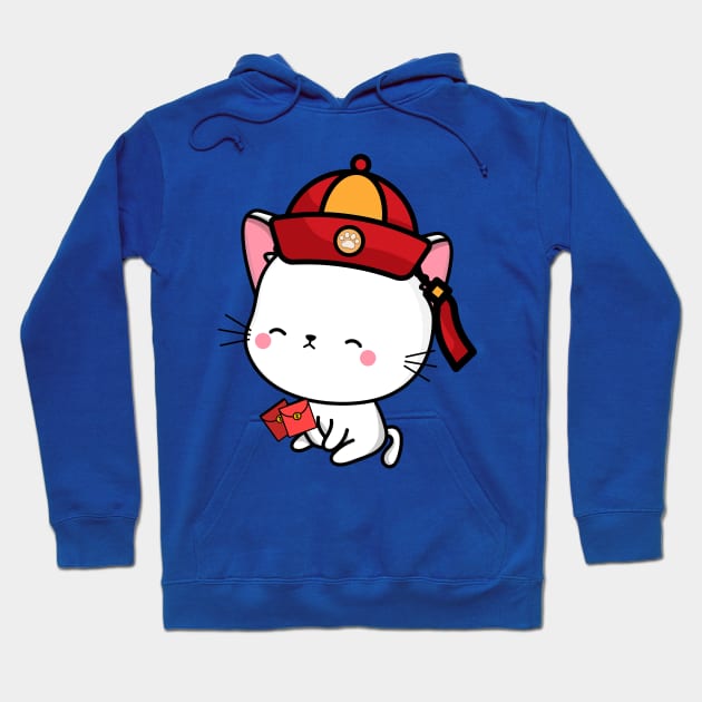 Angora Cat Lunar new year Hoodie by Pet Station